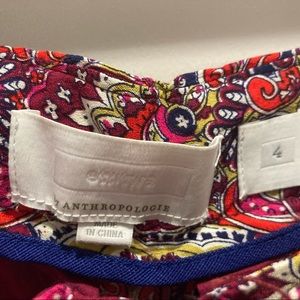 NWT Anthropologie brand floral pants